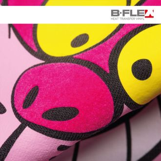 Thermo-adhésif B-flex Flock pour le transfert d'images et de lettrages sur des tissus avec un élégant effet velours, doux et agréable au toucher.