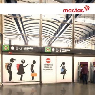 MacTac 8900 Blanc-Noir Brillant 123cm