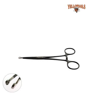 Pince YelloTools WrapCrib Disc avec disque cranté, utilisée pour tendre et positionner un film vinyle sur une carrosserie avant application