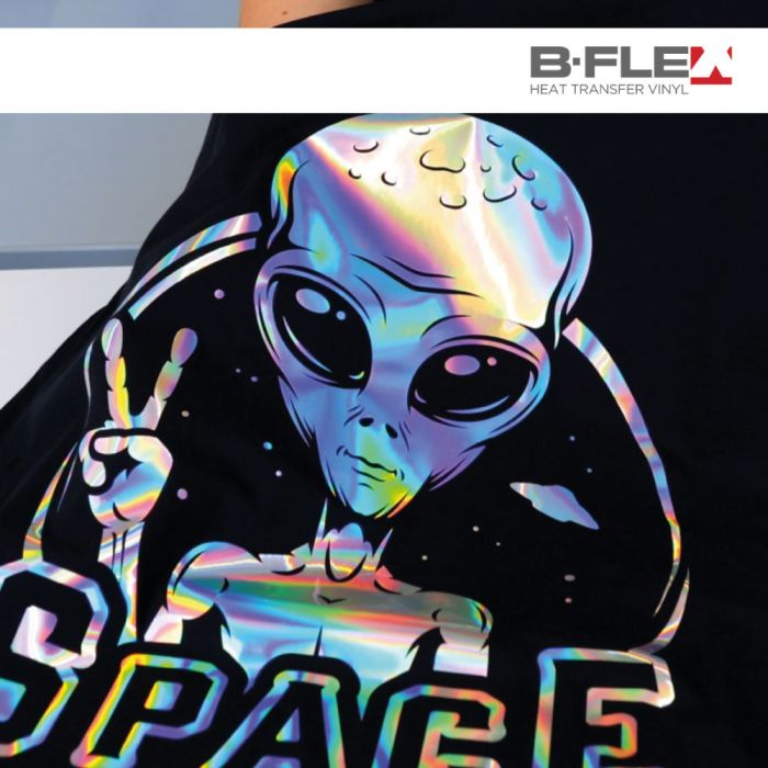 Thermoadhésif holographique à effet miroir B-flex