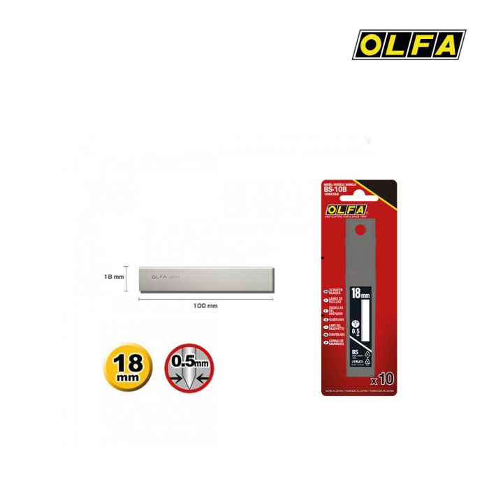 Lames de rechange Olfa BS-10B pour grattoirs Olfa XSR