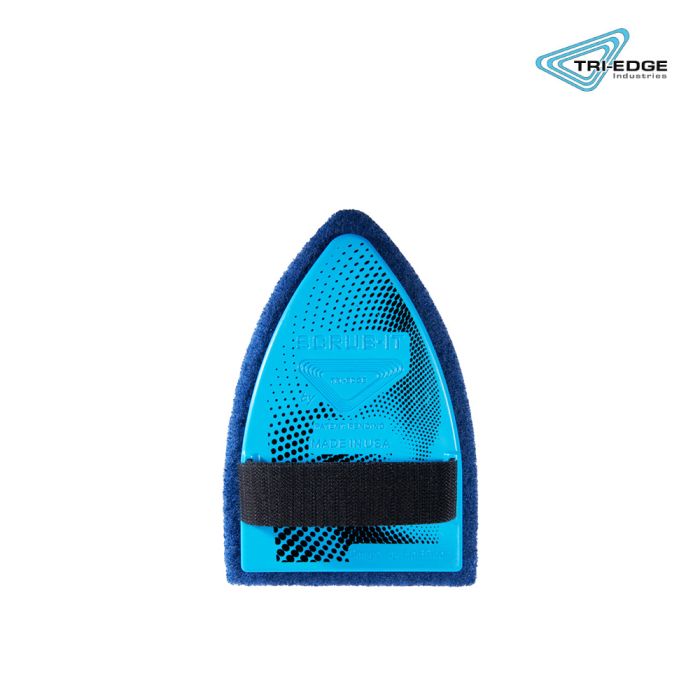 Outil Tri-Edge Scrub-It Blue pour nettoyage précis avant pose de vinyle ou PPF.